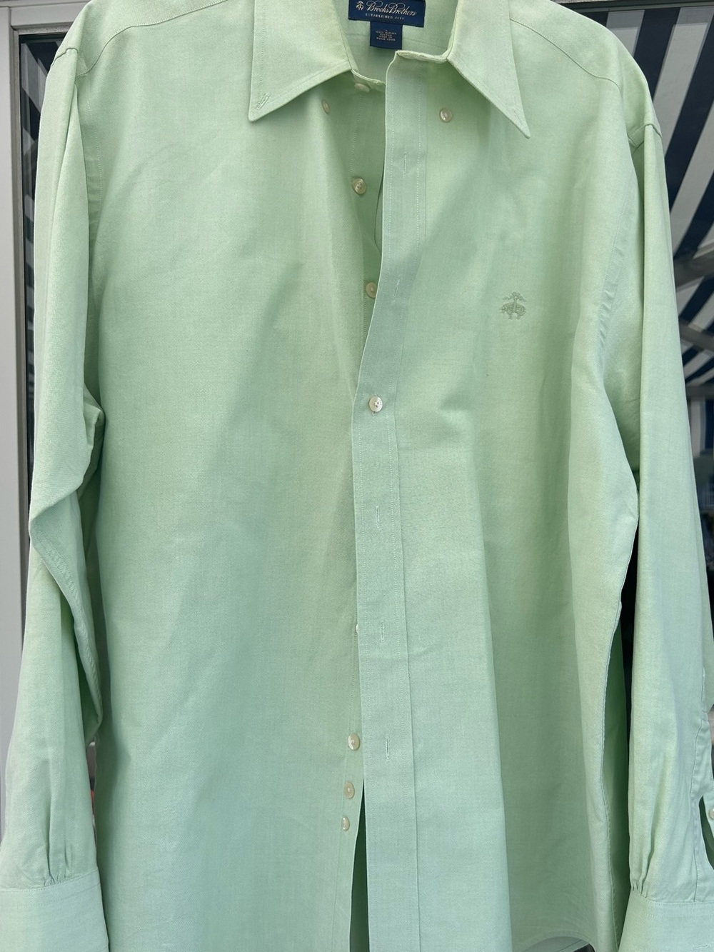 Brooks Brothers Men's Button Down Dress Shirt Mint Green Large